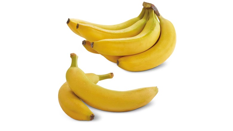 bananas on white background