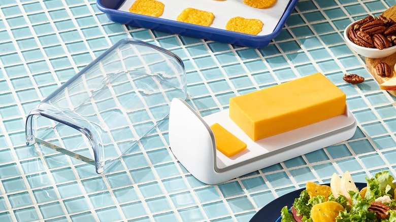 A Chef'n 2-in-1 cheese slicer storage container