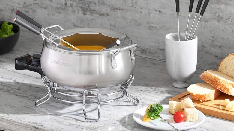 A Cuisinart fondue pot on a countertop