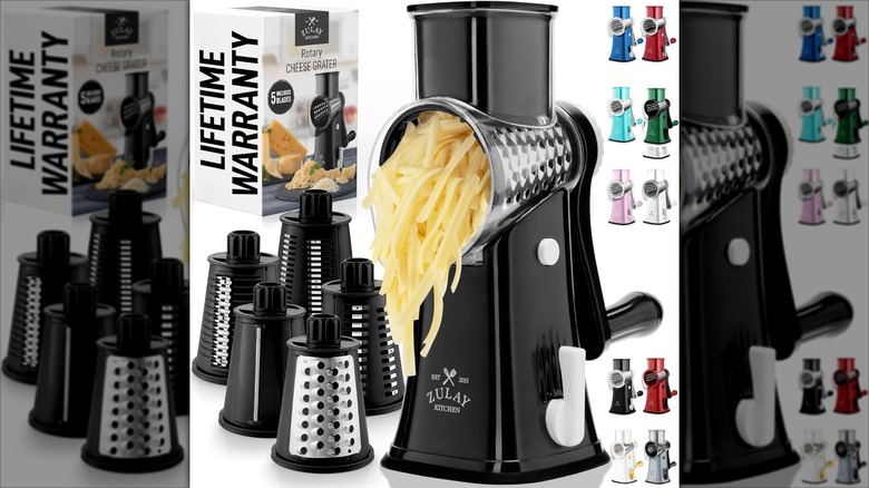 A Zulay Kitchen rotary cheese grater
