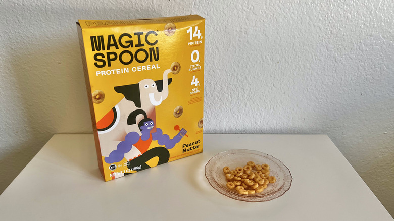 Magic Spoon Peanut Butter cereal on a table
