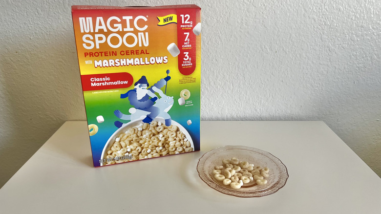 Classic Marshmallow Magic Spoon cereal on a table
