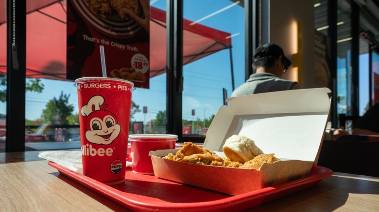 Jollibee plate on table