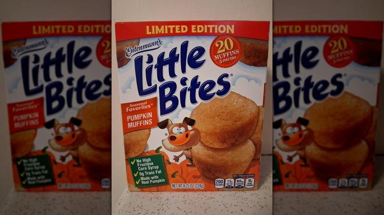 Box of Entenmann's Little Bites Pumpkin Muffins