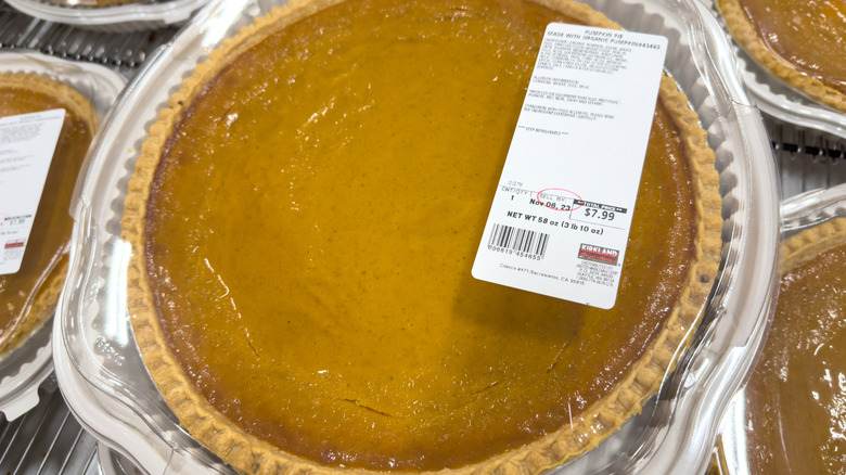 Kirkland Signature pumpkin pie at Costco