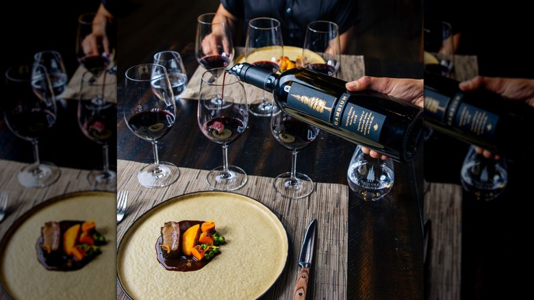 Sequoia Grove dish with red wine pairing