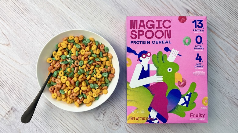 Magic Spoon cereal box and bowl of cereal