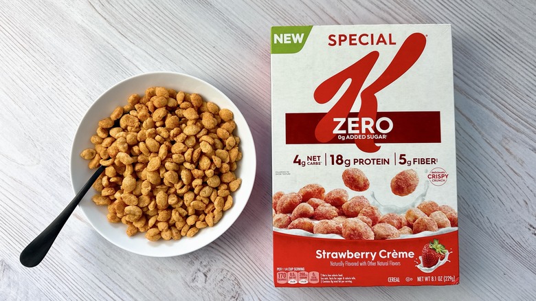 Special K Zero cereal box and bowl of cereal