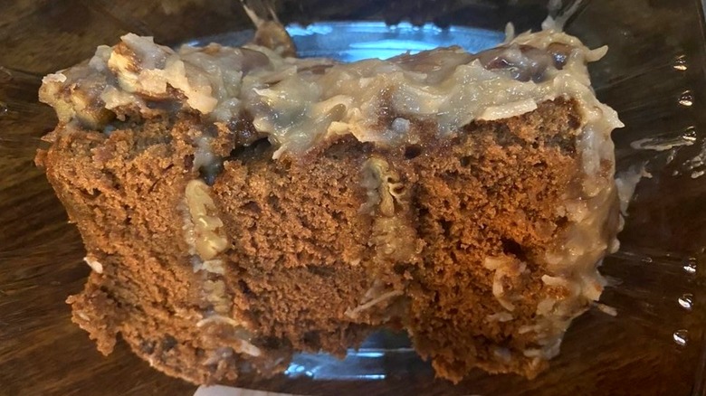 Slice of German chocolate cake from Papa﻿ What You Cooking.