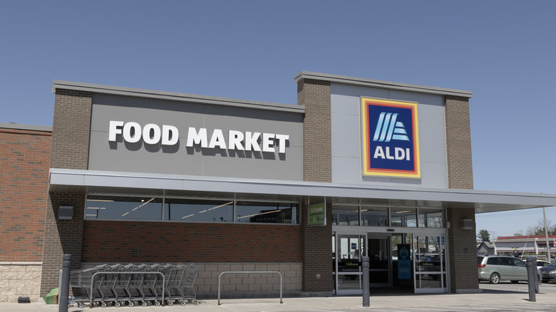 exterior of Aldi store