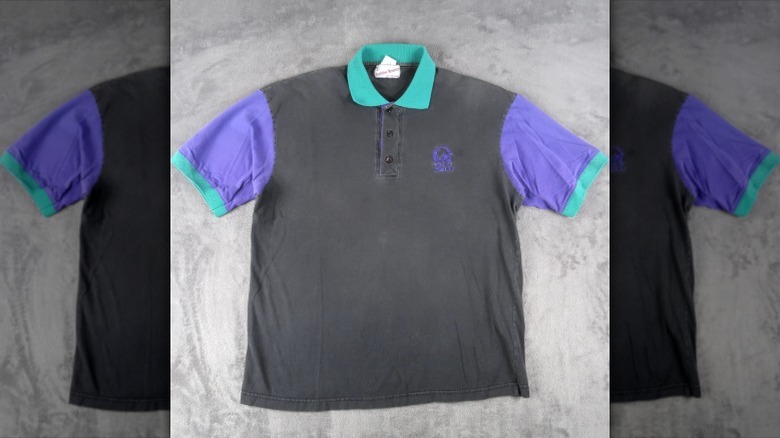 Taco Bell color block polo shirt for employee