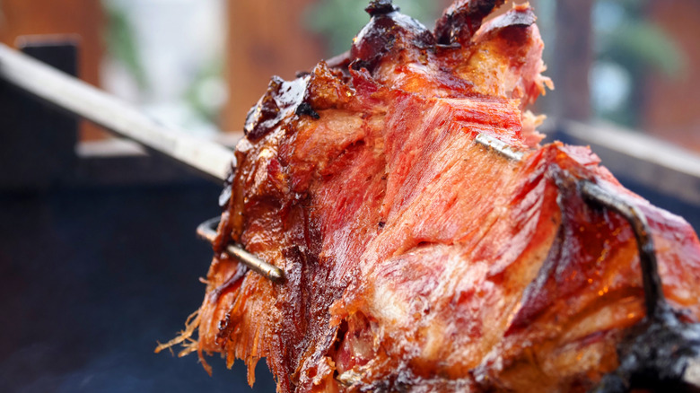 barbecued piece of pork