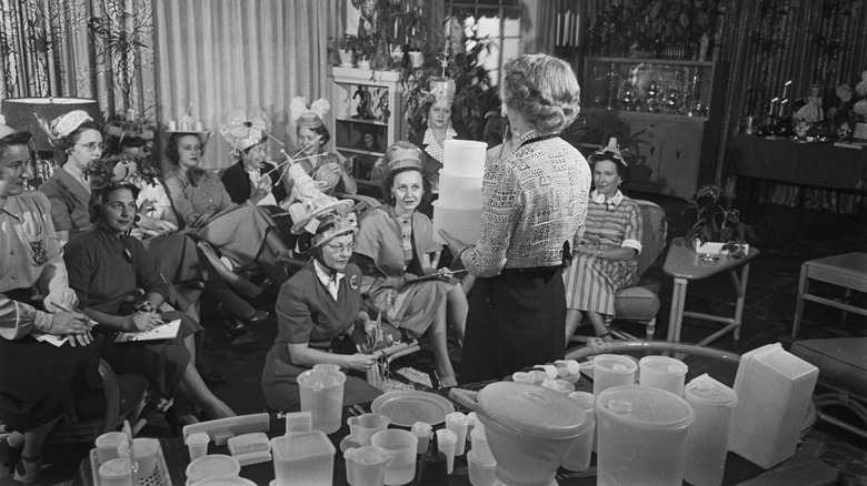 women at a tupperware party