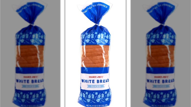 Bag of sliced white bread from Trader Joe's