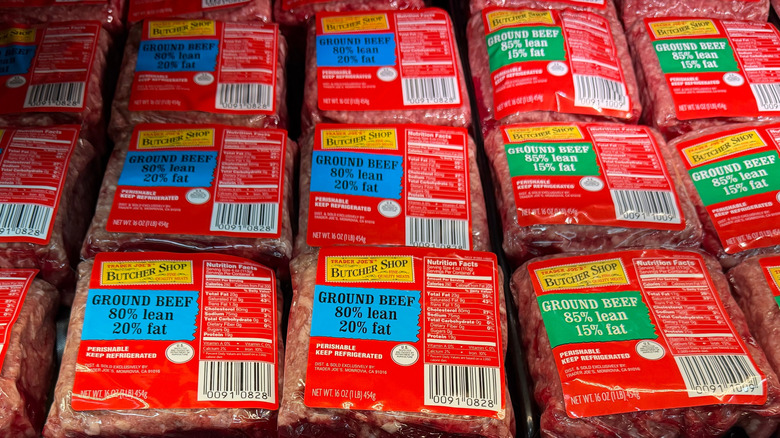 A selection of Trader Joe's ground beef