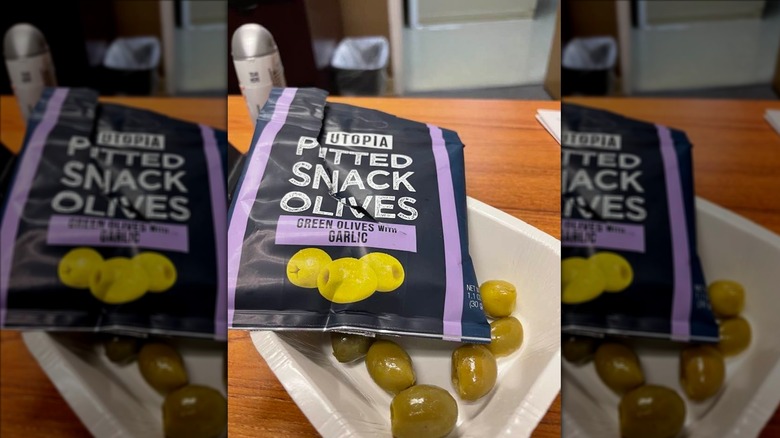 Pack of snack olives from Dollar Tree