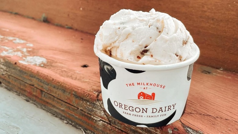 a cup of ice cream from oregon dairy