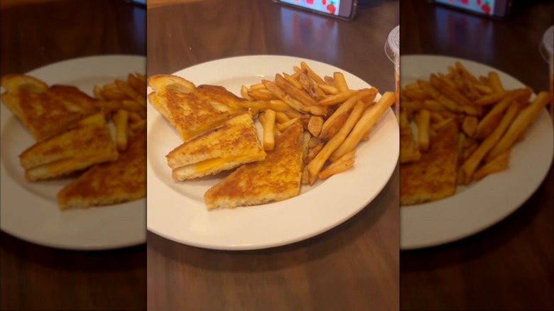 Grilled cheese squares from Bob Evans