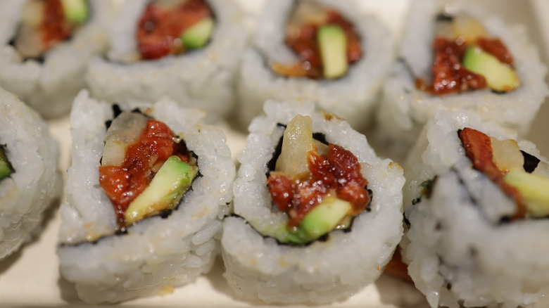 vegan sushi rolls at Planta