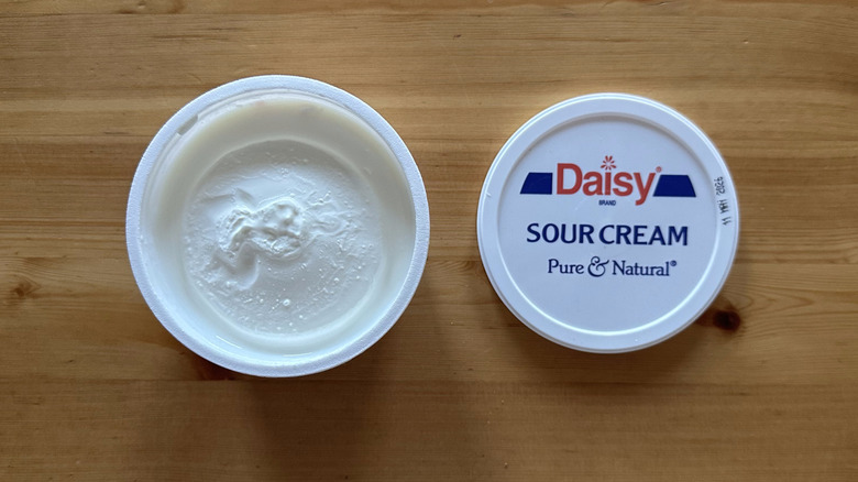 Daisy Sour Cream on wooden table