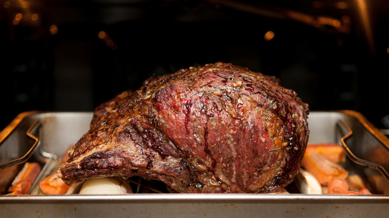 Prime rib in the oven