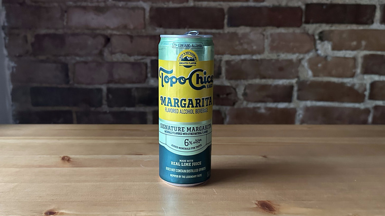 Topo Chico Signature Margarita on wooden table