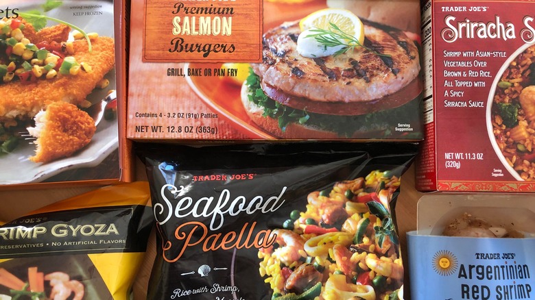 Frozen Trader Joe's seafood packages