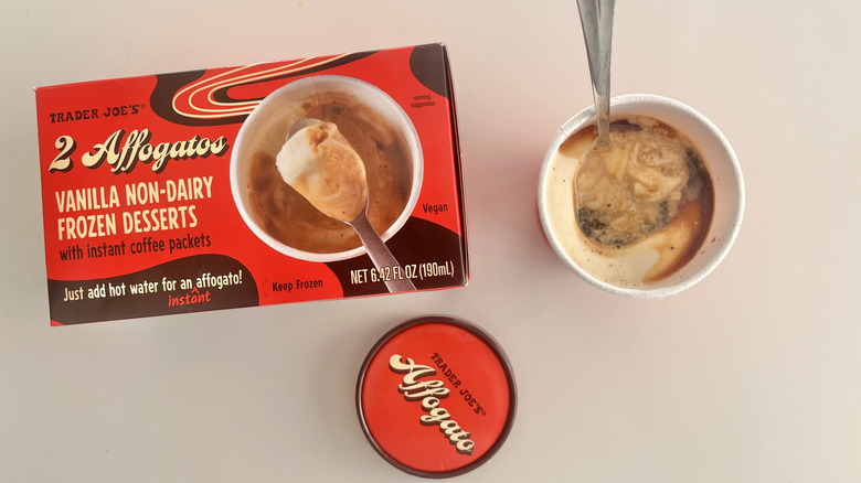 Top view of an affogato