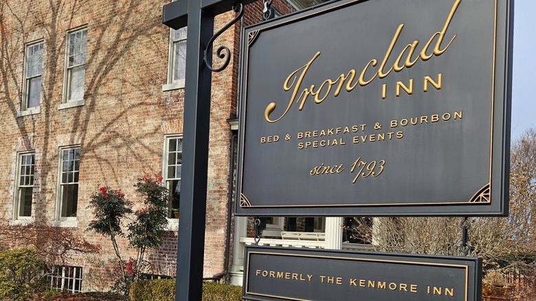 signage outside the ironclad inn