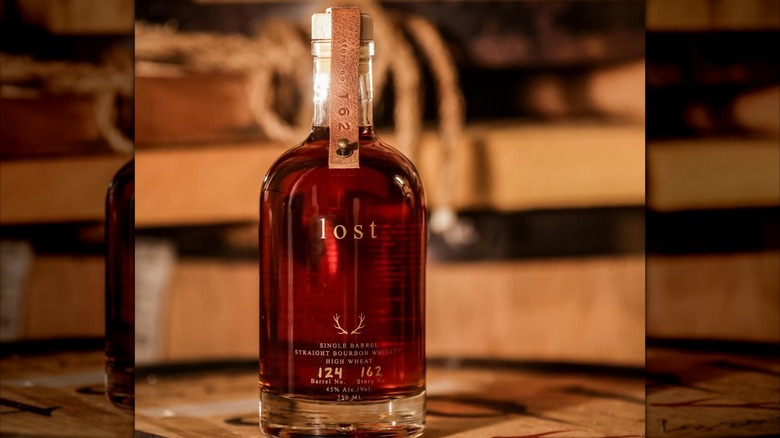 a bottle of lost bourbon whiskey