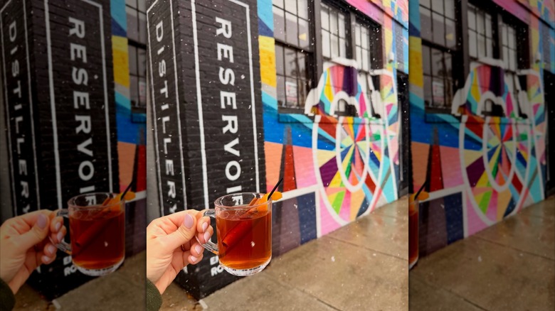 a hot cider outside reservoir distillery