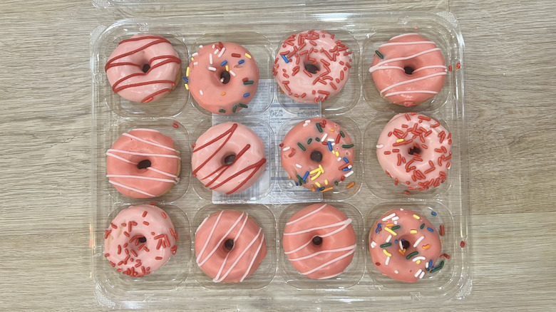 Walmart Freshness Guaranteed Strawberry Iced Mini Donuts.