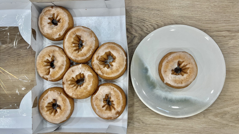 Walmart Freshness Guaranteed Plain Cake Donut on a plate.