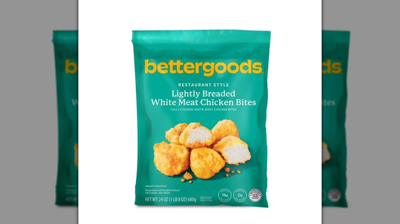 Package of bettergoods breaded chicken bites