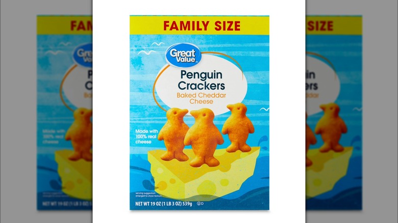 Great Value penguin crackers packaging
