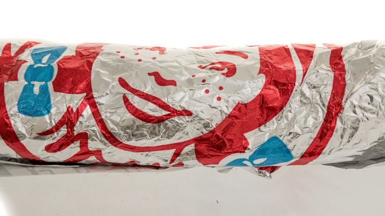 A wrapped breakfast burrito from Wendy's
