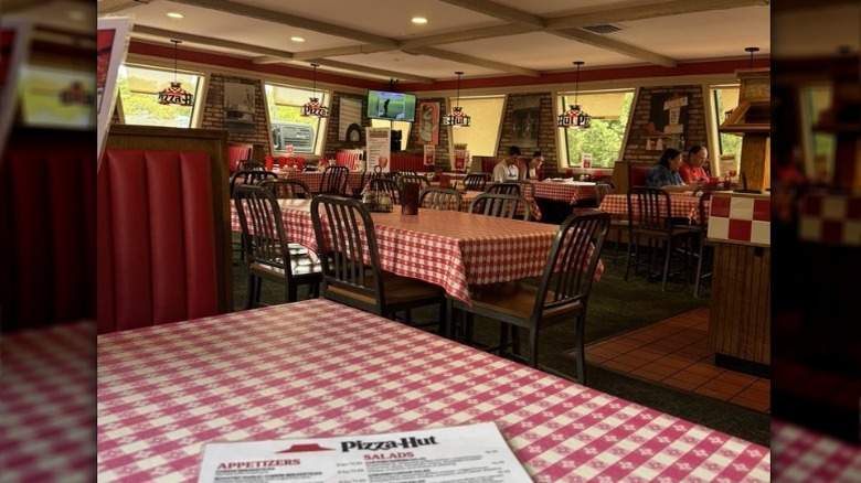Interior of Pizza Hut Classic in Homosassa Springs, Florida.