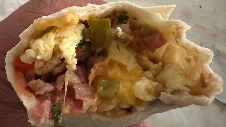 A fan recreation of Del Taco's Macho Breakfast Burrito