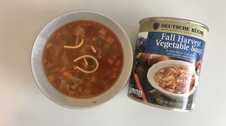 Deutsche Kuche fall harvest soup in a bowl.