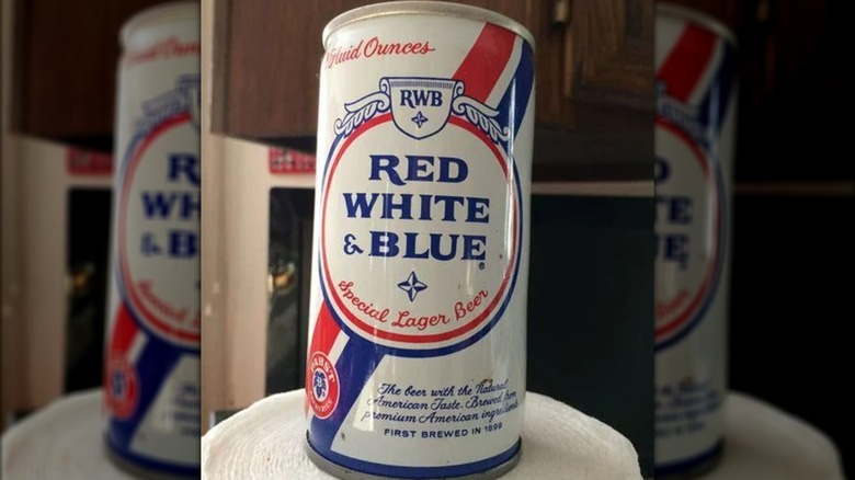 Can of Red White & Blue beer