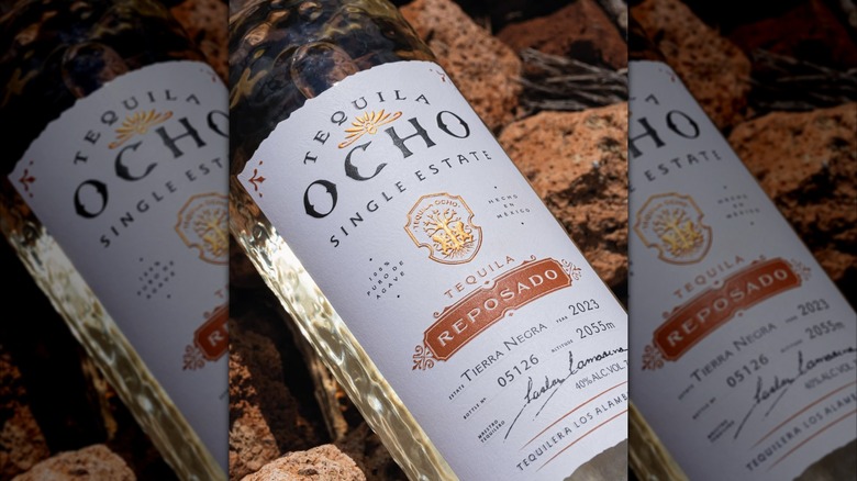 Closeup of Tequila Ocho Reposado