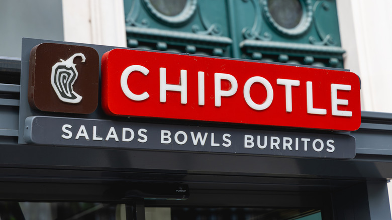 Chipotle storefront sign