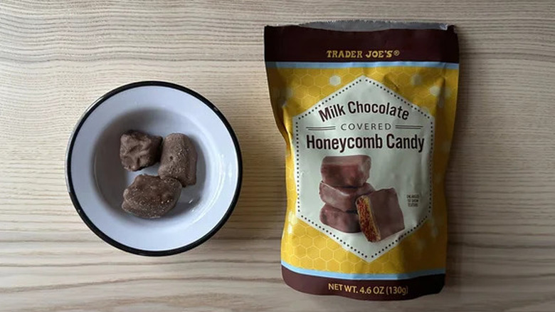 Trader Joe's Milk Chocolate Honeycomb Candy in small bowl