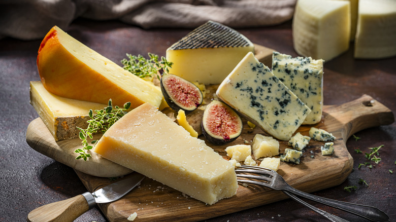cheese board with assortment