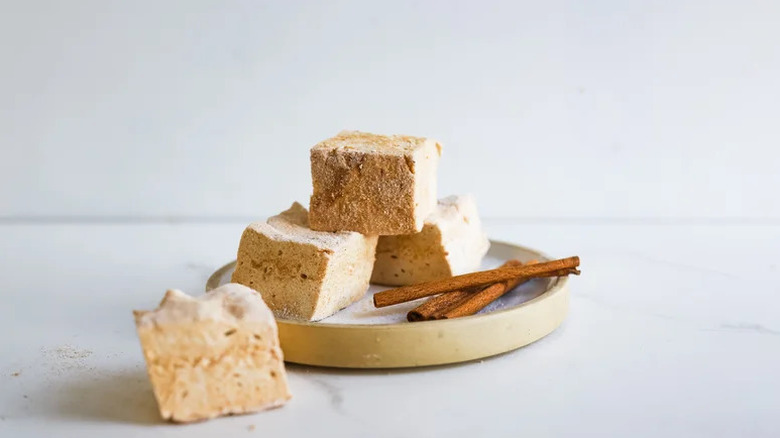 Maple Cinnamon Marshmallows on small plate