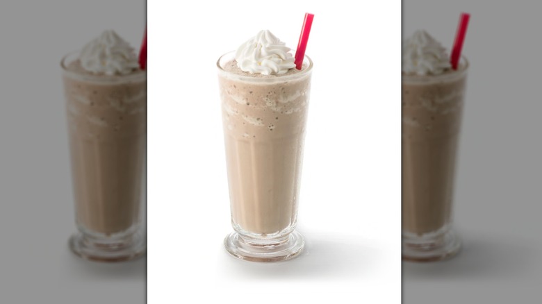 Cold brew frappe on white background