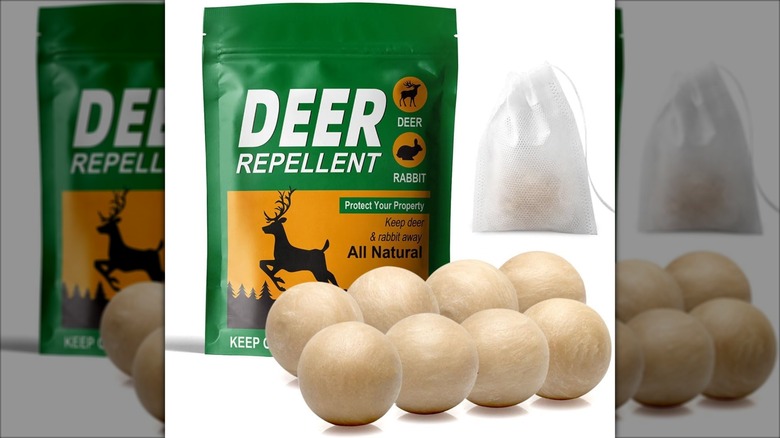 Prbsoq Deer and Rabbit Repellent bag and spheres