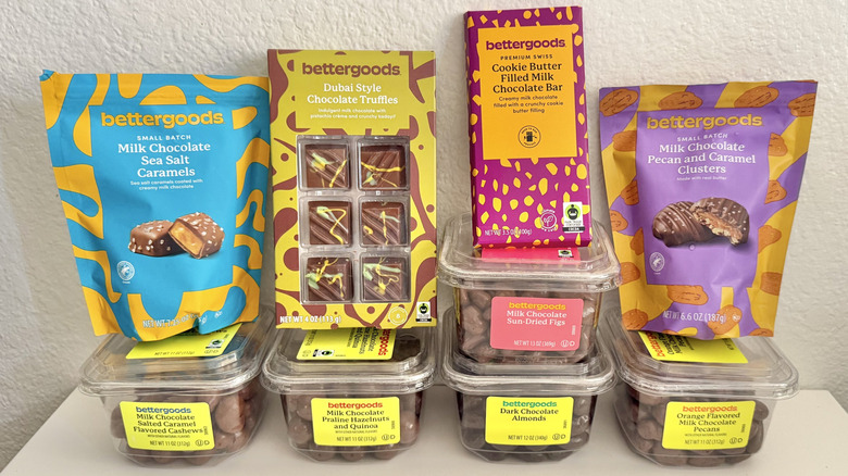 Various bettergoods candy packages on the table