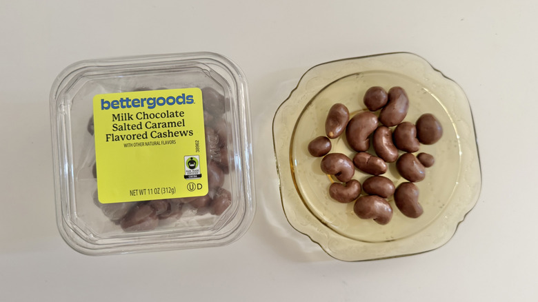 bettergoods caramel cashews on a small plate