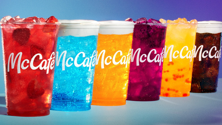 A product image of several Refresher flavors from McDonald's